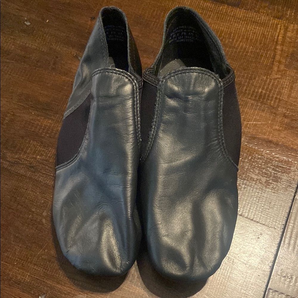 Capezio Black Leather Slip-On dance shoe